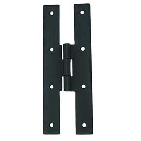 John Wright [088587] Cast Iron Cabinet Door Surface Hinge - H-Hinge - Flat Black Finish - Pair - 7" H x 2 5/8" W