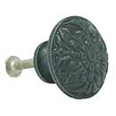 John Wright [088706] Cast Iron Cabinet Knob - Fleur-de-lis - Vintage Iron Finish - 1" Dia.