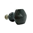 John Wright [088710] Cast Iron Cabinet Knob - Hexagon - Vintage Iron Finish - 3/4&quot; Dia.