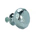 John Wright [088718] Cast Iron Cabinet Knob - Distressed - Polished Chrome Finish - 1 1/4&quot; Dia.