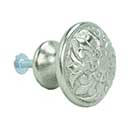 John Wright [088727] Cast Iron Cabinet Knob - Fleur-de-lis - Satin Nickel Finish - 1 1/4&quot; Dia.