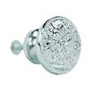 John Wright [088728] Cast Iron Cabinet Knob - Fleur-de-lis - Polished Chrome Finish - 1 1/4" Dia.