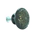 John Wright [088731] Cast Iron Cabinet Knob - Fleur-de-lis - Faux Brass Finish - 1&quot; Dia.