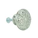 John Wright [088732] Cast Iron Cabinet Knob - Fleur-de-lis - Satin Nickel Finish - 1&quot; Dia.