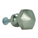 John Wright [088737] Cast Iron Cabinet Knob - Hexagon - Satin Nickel Finish - 3/4&quot; Dia.