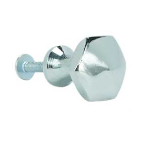 John Wright [088738] Cast Iron Cabinet Knob - Hexagon - Polished Chrome Finish - 3/4" Dia.