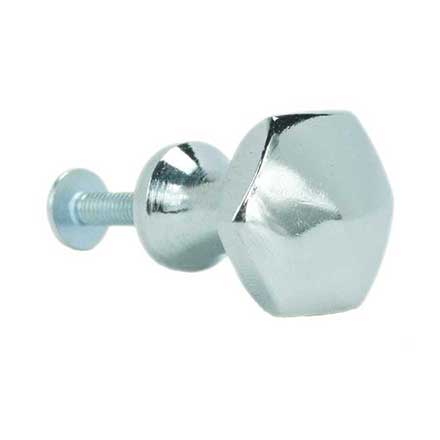 John Wright [088738] Cast Iron Cabinet Knob - Hexagon - Polished Chrome Finish - 3/4&quot; Dia.