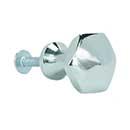 John Wright [088738] Cast Iron Cabinet Knob - Hexagon - Polished Chrome Finish - 3/4" Dia.