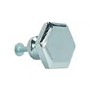 John Wright [088743] Cast Iron Cabinet Knob - Hexagon - Polished Chrome Finish - 1 1/8&quot; Dia.