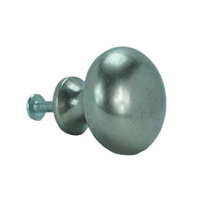 John Wright [088747] Cast Iron Cabinet Knob - Round - Satin Nickel Finish - 1 1/4" Dia.