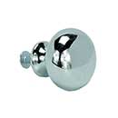 John Wright [088748] Cast Iron Cabinet Knob - Round - Polished Chrome Finish - 1 1/4" Dia.