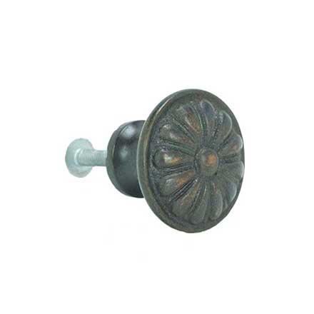 John Wright [088755] Cast Iron Cabinet Knob - Sun Burst - Faux Copper Finish - 1 1/8&quot; Dia.