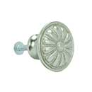 John Wright [088757] Cast Iron Cabinet Knob - Sun Burst - Satin Nickel Finish - 1 1/8" Dia.