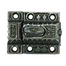 John Wright [088574] Cast Iron Cupboard Latch - Art Deco - Antique Iron Finish - 2" W