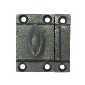 John Wright [088575] Cast Iron Cupboard Turn Latch - Antique Iron Finish - 1 3/4" W