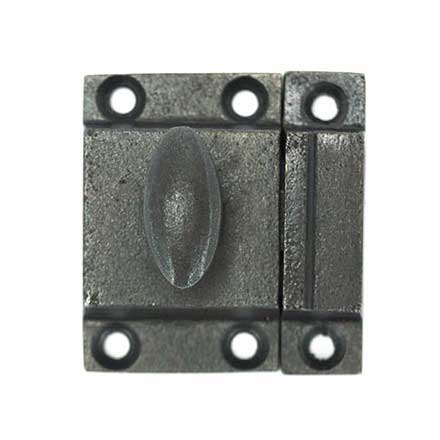 John Wright [088575] Cast Iron Cupboard Turn Latch - Antique Iron Finish - 1 3/4&quot; W