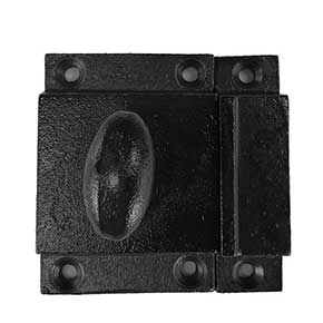 John Wright [088590] Cast Iron Cupboard Turn Latch - Antique Iron Finish - 2 3/8" W