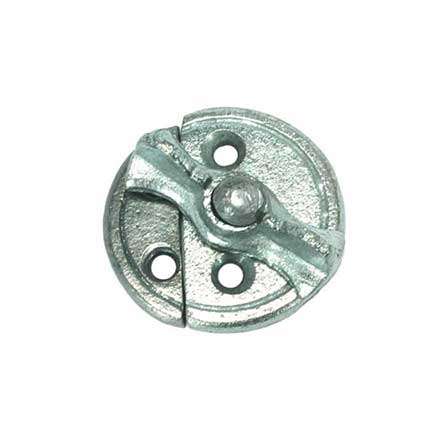 John Wright [088460] Cast Iron Cabinet Turn Button - Zinc Finish - 1 9/16&quot; Dia.