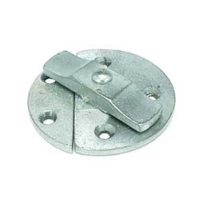 John Wright [088462] Cast Iron Cabinet Turn Button - Zinc Finish - 2 1/16" Dia.