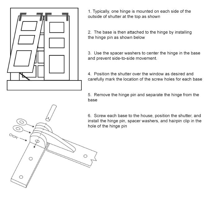 John Wright [088520] Bahama Shutter Hinge Set