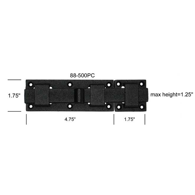 John Wright [088500PC] Shutter Slide Bolt