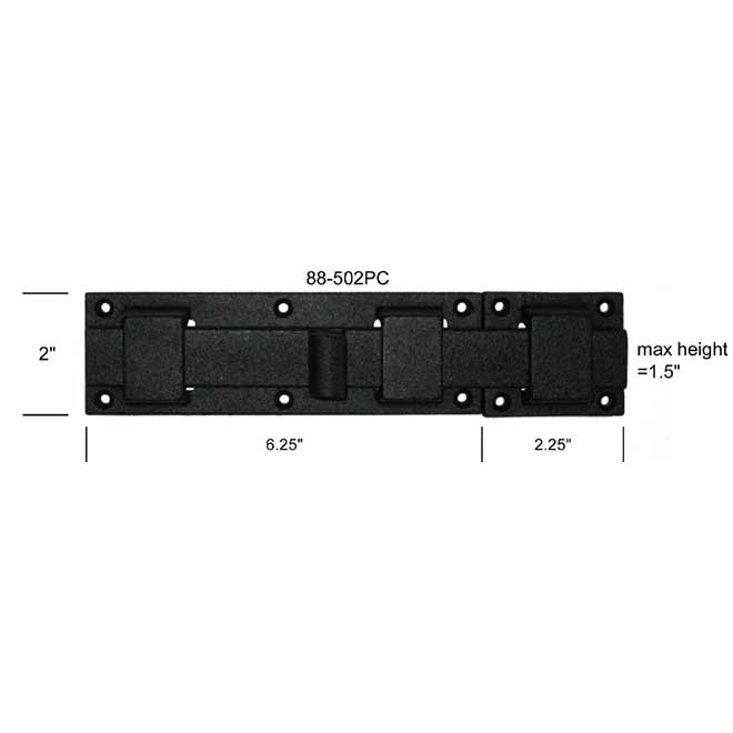 John Wright [088502PC] Shutter Slide Bolt