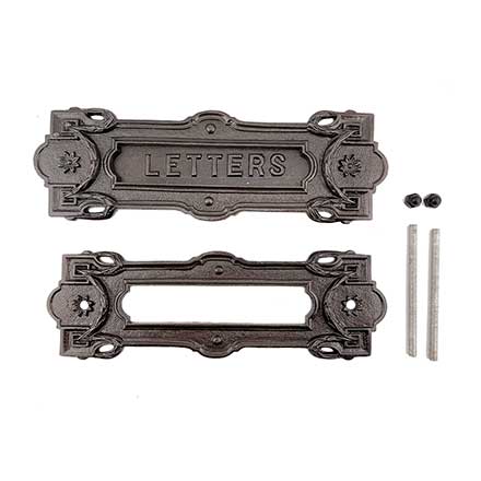 John Wright [088481] Cast Iron Door Mail Slot - Single Flap - Vintage Iron Finish - 9 3/4&quot; L