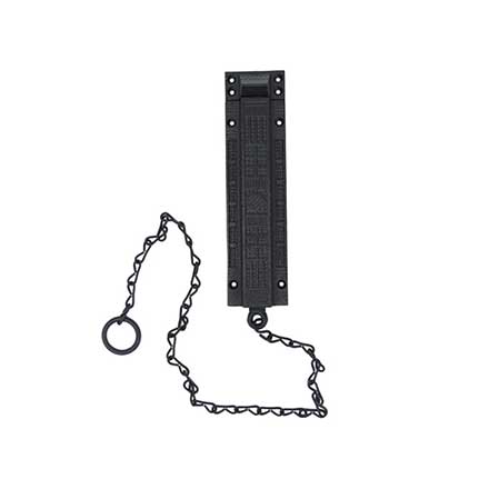 John Wright [088504] Cast Iron Door Top Bolt - Art Deco - Black Finish - 7&quot; L