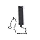 John Wright [088504] Cast Iron Door Top Bolt - Art Deco - Black Finish - 7&quot; L