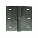 John Wright [088441] Cast Iron Door Lift Off Hinge - Vintage Iron Finish - Right Hand - Pair - 3 1/2" H x 3 1/2" W