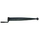 John Wright [088630] Cast Iron Gate Strap Hinge & Lag Pintle - Bean End - Black Finish - 18" L