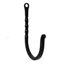 John Wright [088401] Forged Steel Wall Hook - Thin - Twisted Square Bar - Black Finish - 2 1/2" L