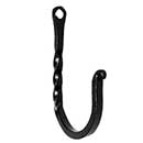 John Wright [088406] Forged Steel Wall Hook - Wide - Twisted Square Bar - Black Finish - 2 1/4" L