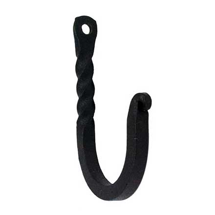 John Wright [088405] Forged Steel Wall Hook - Wide - Twisted Square Bar - Black Finish - 2 1/2&quot; L