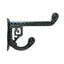 John Wright [088415] Cast Iron Wall Hook - Fancy Victorian - Antique Iron Finish - 2 7/8" L