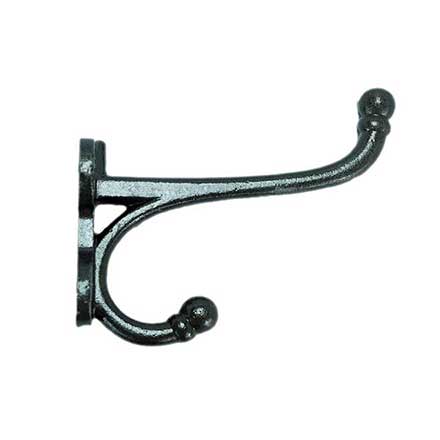 John Wright [088419] Cast Iron Wall Hook - Petite Harness - Antique Iron Finish - 4 1/4&quot; L