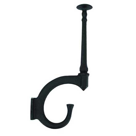 John Wright [088421] Cast Iron Wall Hook - Tall Hat - Black Finish - 9&quot; L