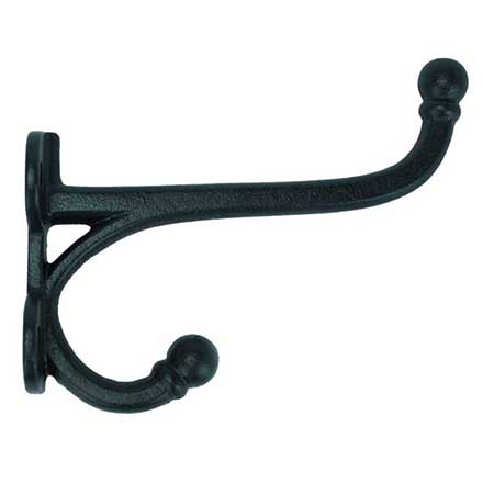 John Wright [088422] Cast Iron Wall Hook - Small Harness - Black Finish - 6 1/2&quot; L