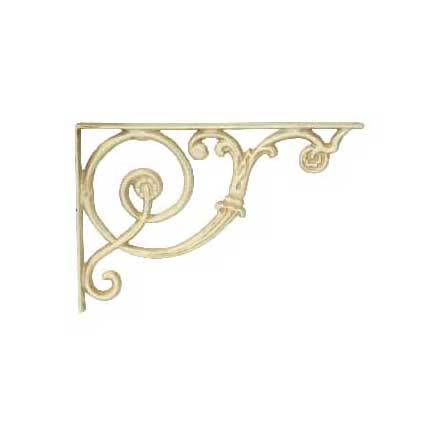 John Wright [033034] Cast Iron Shelf Bracket - Romanesque - Flat Black Finish - 12&quot; L