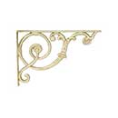 John Wright [033034] Cast Iron Shelf Bracket - Romanesque - Flat Black Finish - 12" L