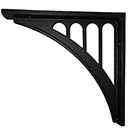 John Wright [035010] Cast Aluminum Shelf Bracket - Bridge - Flat Black Finish - 11" L
