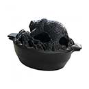 John Wright [031558] Cast Iron Stove Top Steamer - Bear - Matte Black Porcelain Coated - 3 Qt.