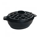 John Wright [031666] Cast Iron Stove Top Steamer - Lattice - Matte Black Porcelain Coated - 3 Qt.