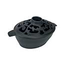 John Wright [031685] Cast Iron Stove Top Steamer - Filigree - Matte Black Porcelain Coated - 2 Qt.