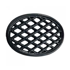 John Wright [033348] Cast Iron Trivet - Lattice - Jet Black Porcelain Coated - 10 1/2" L