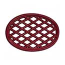 John Wright [033349] Cast Iron Trivet - Lattice - Apple Red Porcelain Coated - 10 1/2&quot; L