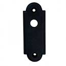 John Wright [088445] Cast Iron Shutter Lag Pintle Trim Plate - Flat Black - 3 1/4" L