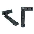 John Wright [088520] Cast Iron Bahama Shutter Hinge Set - Flush Mount - Flat Black - Pair