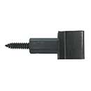 John Wright [088475B] Anodized Aluminum Shutter Hidden Stay - Bullet Catch - Lag Mount - Flat Black - 1 5/8" L