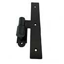 John Wright [088532SS] Stainless Steel Shutter Mid Range Hinge &amp; Pintle Combo - NY Style - Proud Mount - Flat Black - 7" L - 0 Offset